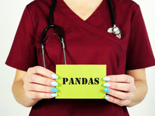 Medical Concept Meaning PANDAS With Phrase On The Piece Of Paper.