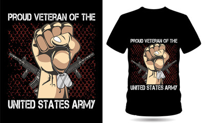 Proud veteran of the united states army tshirt