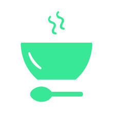 Bowl Icon Symbol. Premium Isolated Element, Soup Linear Icon In Trendy Design Style