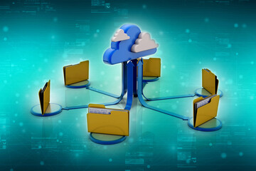 Poster - 3d rendering Documents copying one file to another

