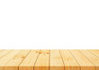 © saranyoo - empty wooden table isolate on white background.