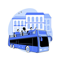 city tour abstract concept vector illustration.