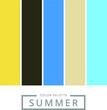 © Filip - Color palette beckground expressing summer and good mood.Yellow, brown, blue, beige, sky blue