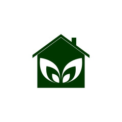 Poster - Eco friendly house icon isolated on white background