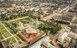 Cityscape of Tula on a sunny day. Aerial view