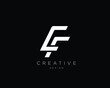 Creative Minimalist Letter CF Logo Design | Minimal CF Icon
