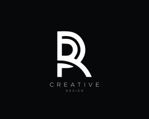 Creative Minimalist Letter PR RP Logo Design | Minimal PR RP Icon