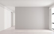 © Phongphan - Minimalist empty room with gray wall and wood floor. 3d rendering