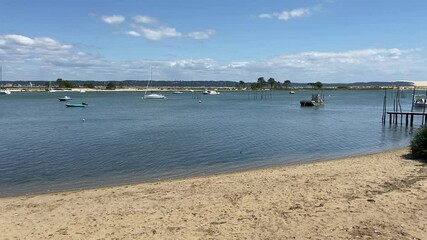 Poster - Plage et port du Cap Ferret, Gironde