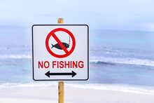 No Fishing Sign Warning