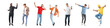 © Pixel-Shot - Handsome men dancing against white background