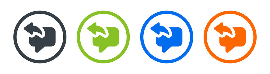 Poster - Reply message icon vector illustration.