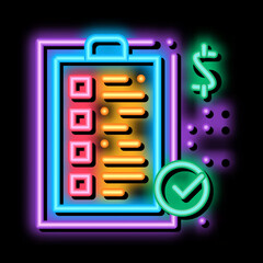 Poster - investment matters neon light sign vector. Glowing bright icon investment matters sign. transparent symbol illustration