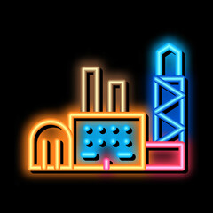 Canvas Print - power station neon light sign vector. Glowing bright icon power station sign. transparent symbol illustration