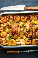 Sticker - Roasted chicken with apples