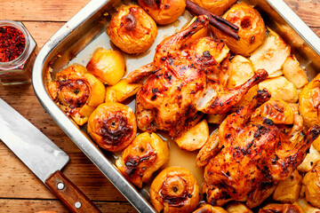 Sticker - Roasted chicken with apples