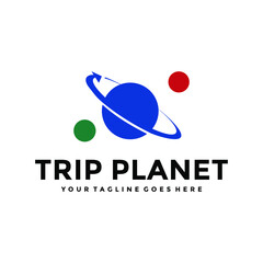 Wall Mural - planet logo design inspiration creative idea modern