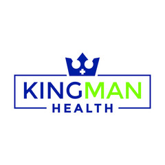 Canvas Print - crown king health logo design  creative idea 