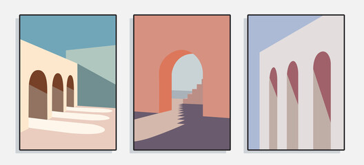 Poster - Minimalist Architecture poster series. Vector illustration.