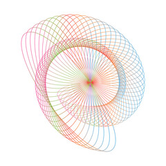 Wall Mural - Spirograph abstract element on a white background.