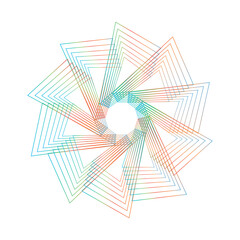 Wall Mural - Spirograph abstract element on a white background.