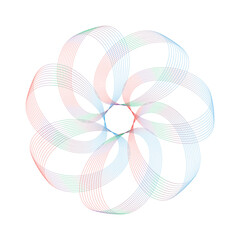 Wall Mural - Spirograph abstract element on a white background.