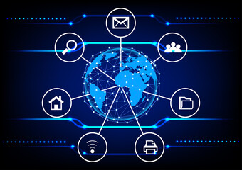 graphics diagram cloud computing concept infrastructure link access data management vector illustration