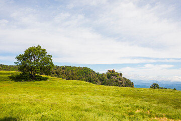 Spring landscape in Falgars D En Bas, La Garrotxa, Spain