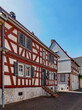 Fachwerkhäuser in der Altstadt von Dieburg in Hessen, Deutschland 