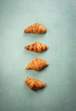 Directly Above Shot Of Croissants On Table