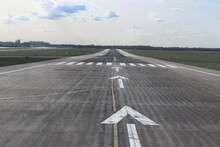 View Of Airport Runway Against Sky