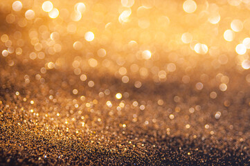 Wall Mural - Abstract of christmas and bokeh light with glitter background