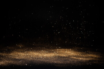 Wall Mural - abstract of christmas and bokeh light with glitter background