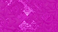 Beautiful Pink Buddhist Thai Style Flower Layer (3D Rendering)