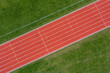 Aerial View of Red Running Track