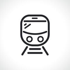 Poster - train or subway line icon