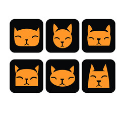 Naklejka na meble set of cartoon animals icon unique design 