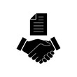 © AAVAA - Contact agreement. handshake icon. business handshake sign and symbol