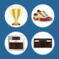 Poster - soccer four icons