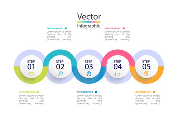 Poster - Business data visualization. Process chart. Abstract elements of graph, diagram with steps, options, parts or processes. Vector business template for presentation.