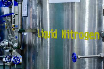 Wall Mural - Industrial tank with liquid nitrogen storage