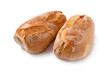 Panini tipo francesino, pane fresco italiano isolato su fondo bianco 