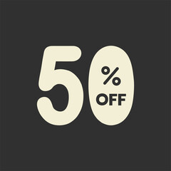 Poster - Discount 50 percent symbol