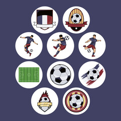 Poster - ten soccer icons