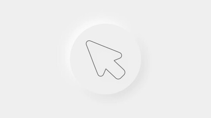 Aufkleber - Animated symbol of arrow cursor. Mouse click symbol with spark. Technology and Internet icons animation.