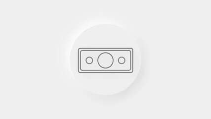Poster - Banknote dollar icon isolated on white background. Banking currency sign. Cash symbol.
