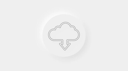 Aufkleber - Cloud download icon isolated on white background.