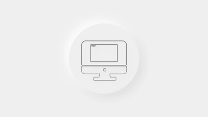 Leinwandbilder - Computer screen with browser window icon animation isolated on white background.