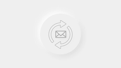 Poster - Envelope icon isolated on white background. Outgoing and incoming message sign. 4k