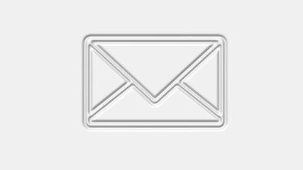Poster - Envelope icon isolated on white background. Received message concept. New, email incoming message, sms